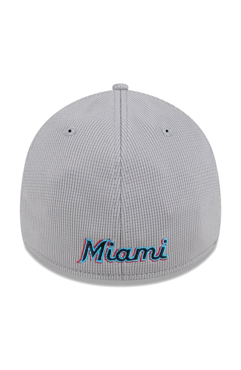 New Era Men's New Era Gray Miami Marlins Active Pivot 39THIRTY Flex Hat, Alternate, color, Gray