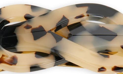 Alexandre De Paris Tortoiseshell Pattern Barrette In White