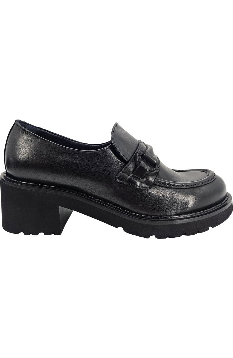 Madison Maison Lug Sole Chunky Loafer, Main, color, Black