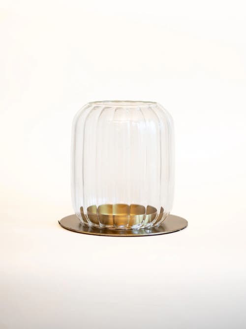 Fleck Kira Glass Lantern In Transparent