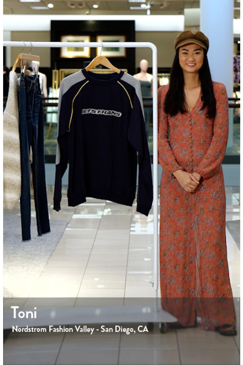 Colorblock Cotton Graphic Sweatshirt video