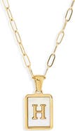 THE SIS KISS Ocean Drive Initial Pendant Necklace