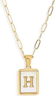 THE SIS KISS Ocean Drive Initial Pendant Necklace