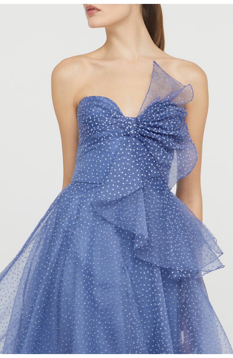 Theia Joanna Bow Bodice Gown, Alternate, color, Periwinkle