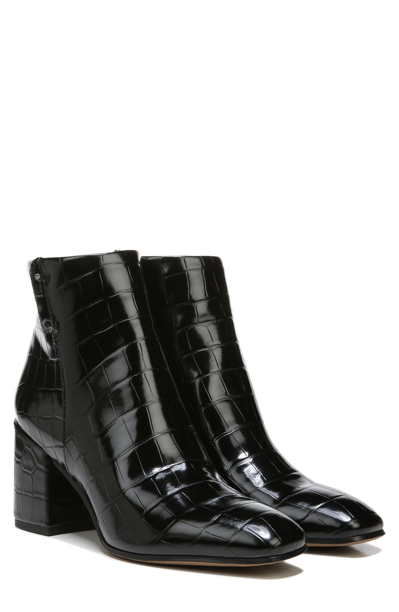 Franco Sarto Tenton Croc Embossed Bootie, Alternate, color, 