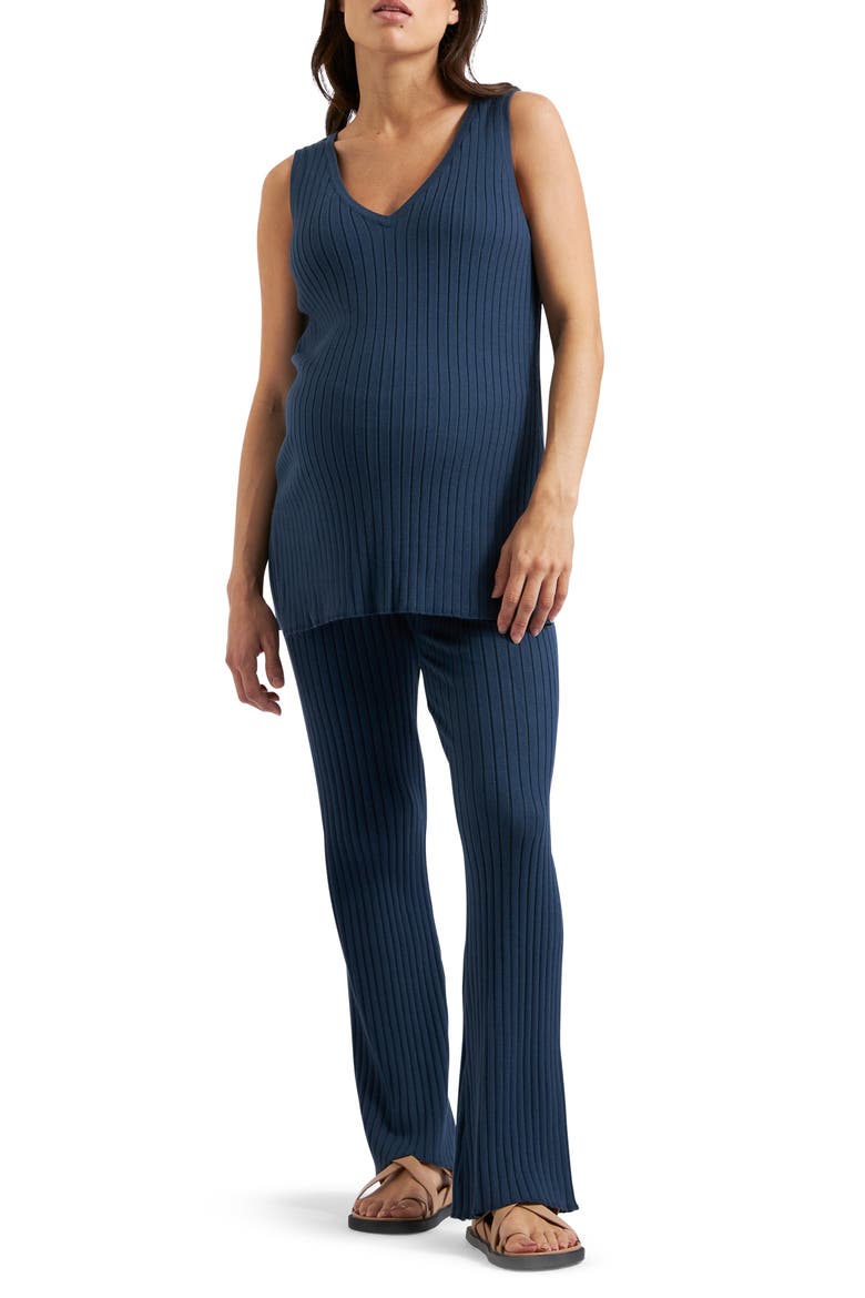 Sophie Rib Maternity/Nursing Top, Alternate, color, FRENCH NAVY