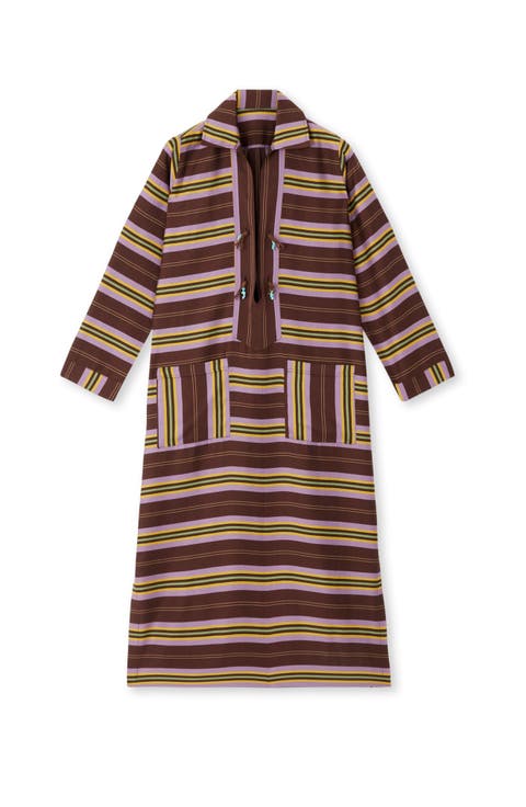 Adish Striped Caftan Dress