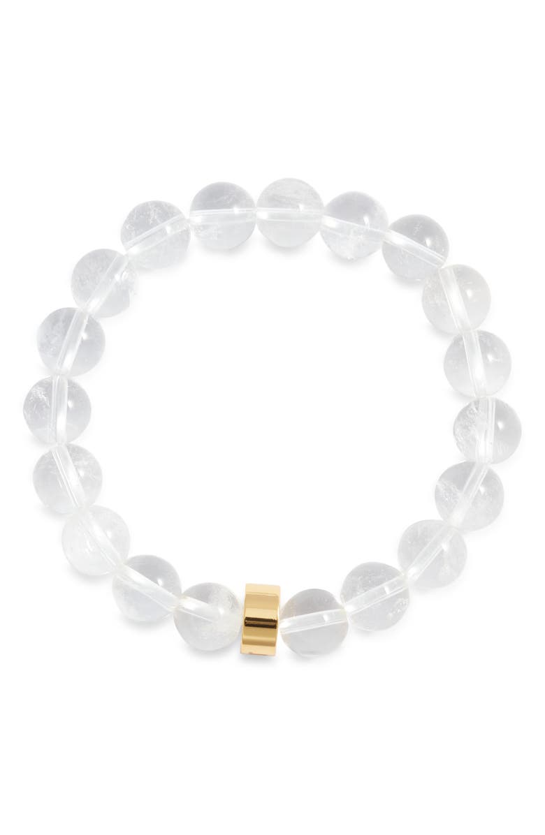 NEST Jewelry Beaded Stretch Bracelet, Main, color, Clear