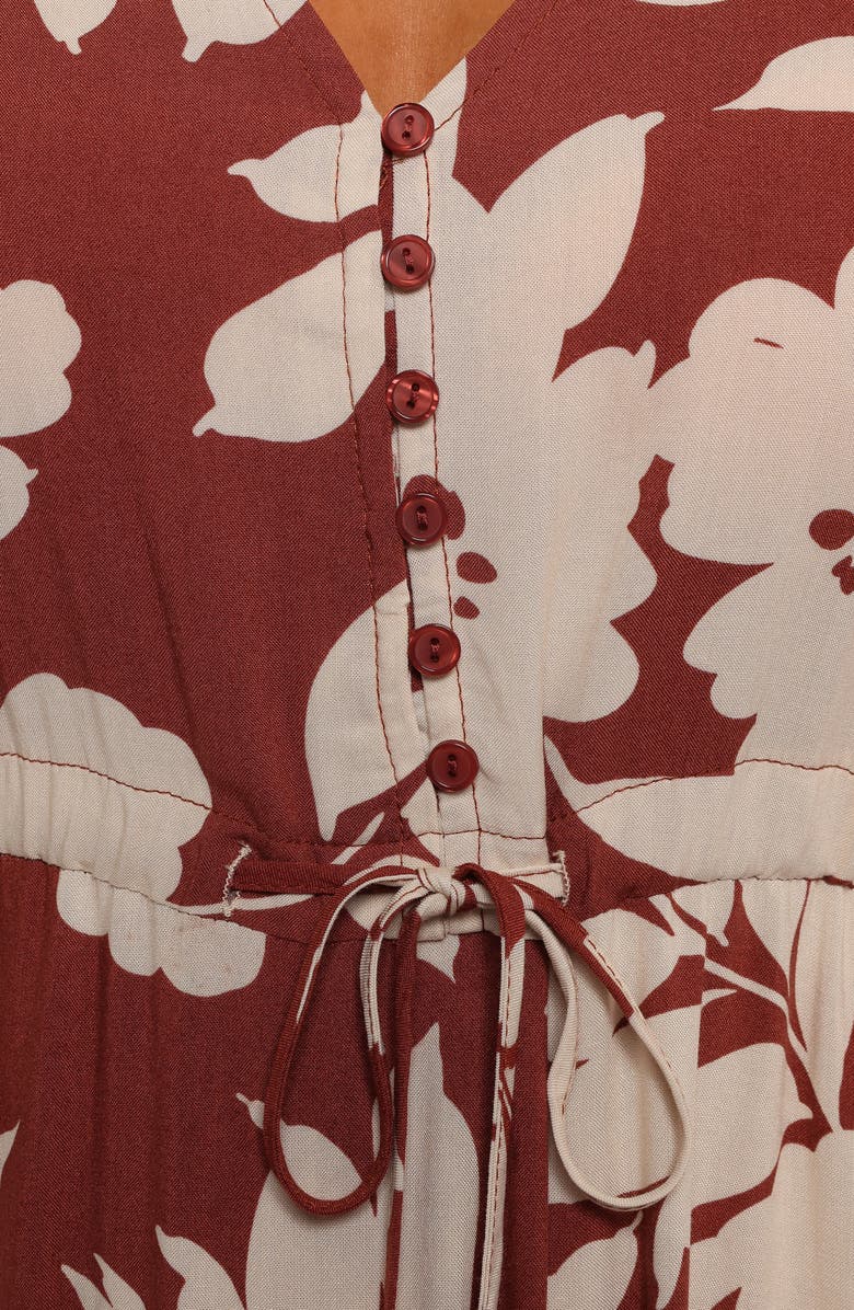 Petal & Pup Kelda Floral Maxi Dress, Alternate, color, Rust Floral