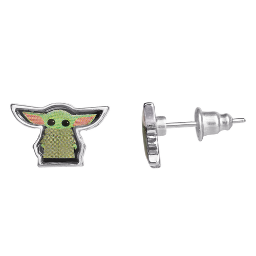 Star Wars The Mandalorian Grogu Fashion Stud Earrings And Necklace Set In Green