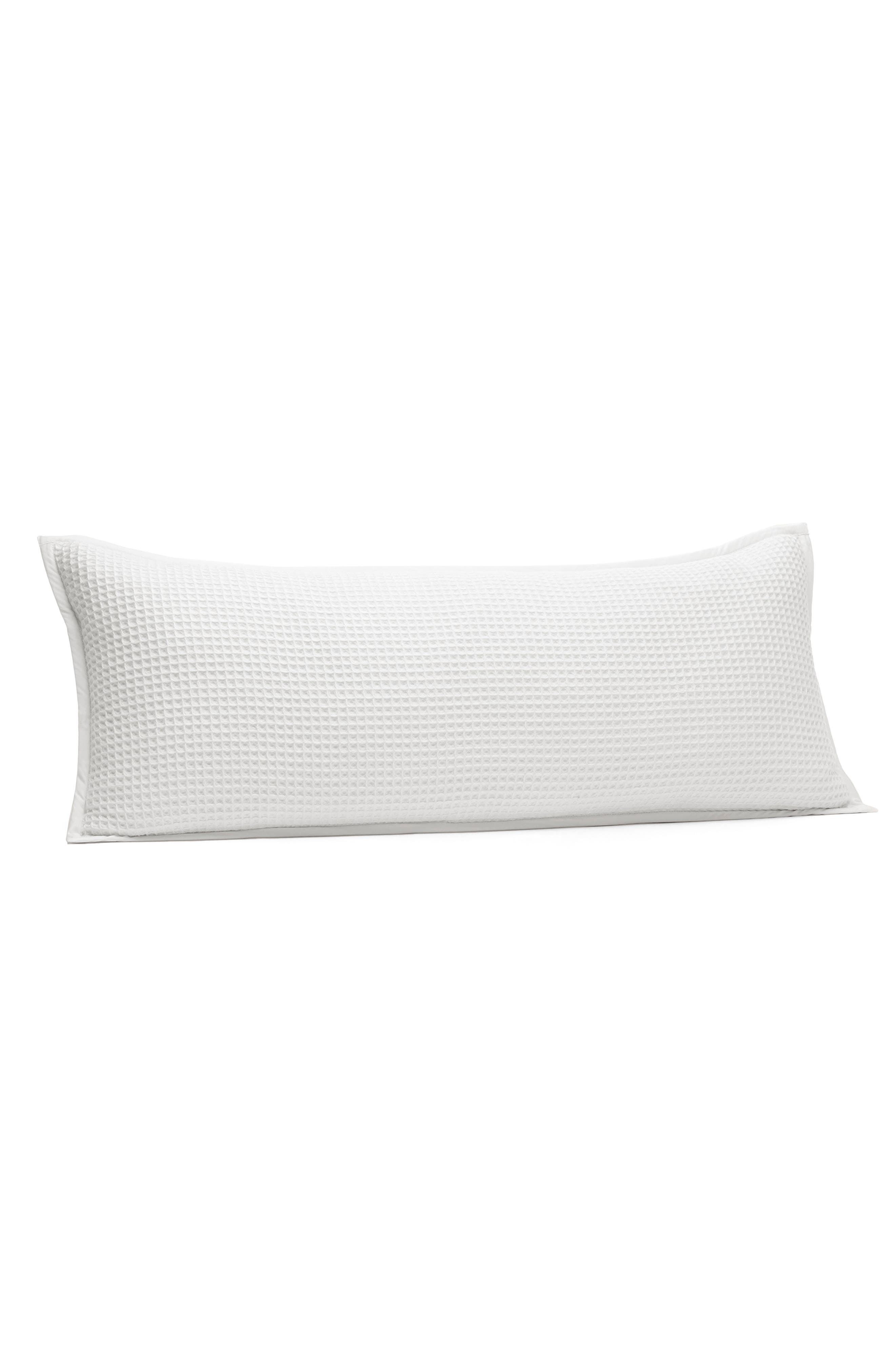 Boll & Branch Organic Cotton Waffle Accent Pillow Cover in White 