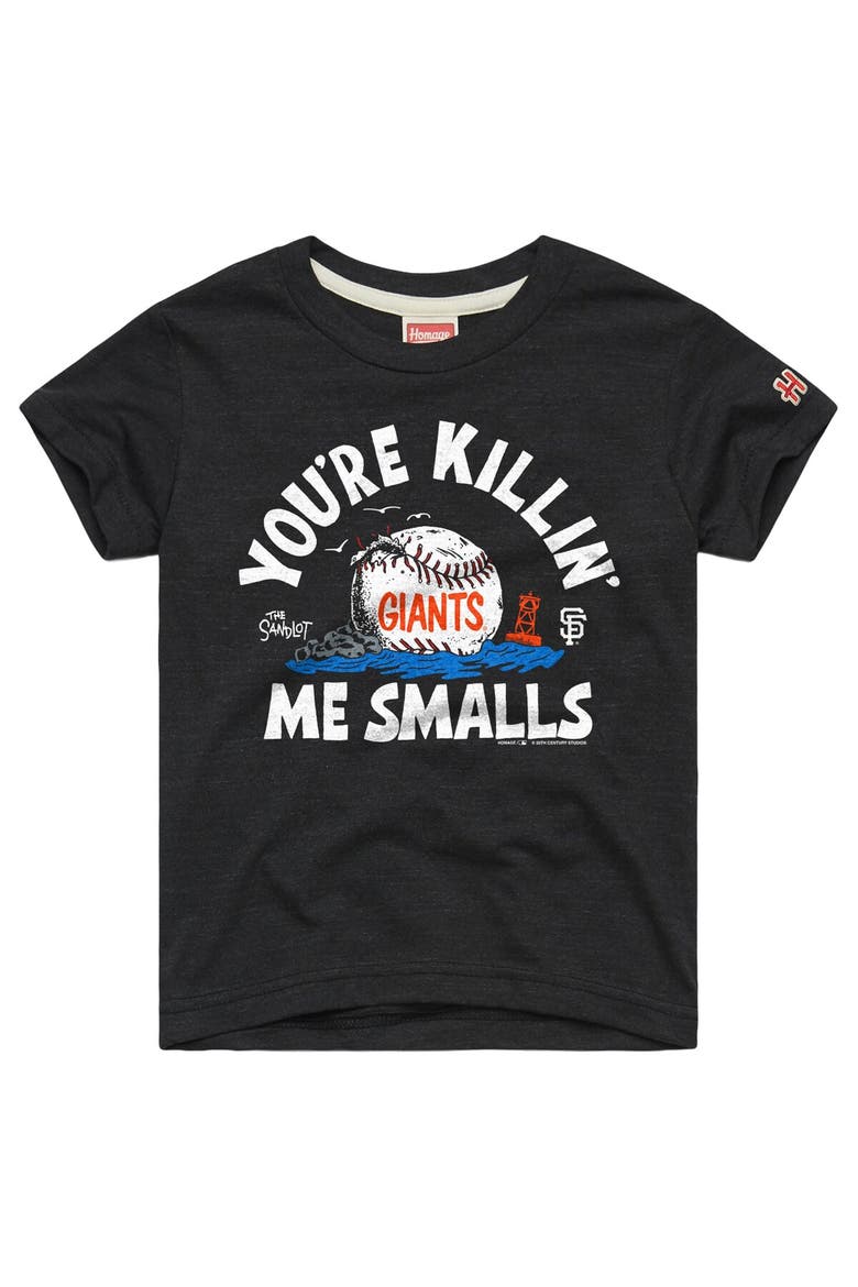 Youth Homage Charcoal San Francisco Giants x The Sandlot Tri-Blend T-Shirt, Main, color, Charcoal
