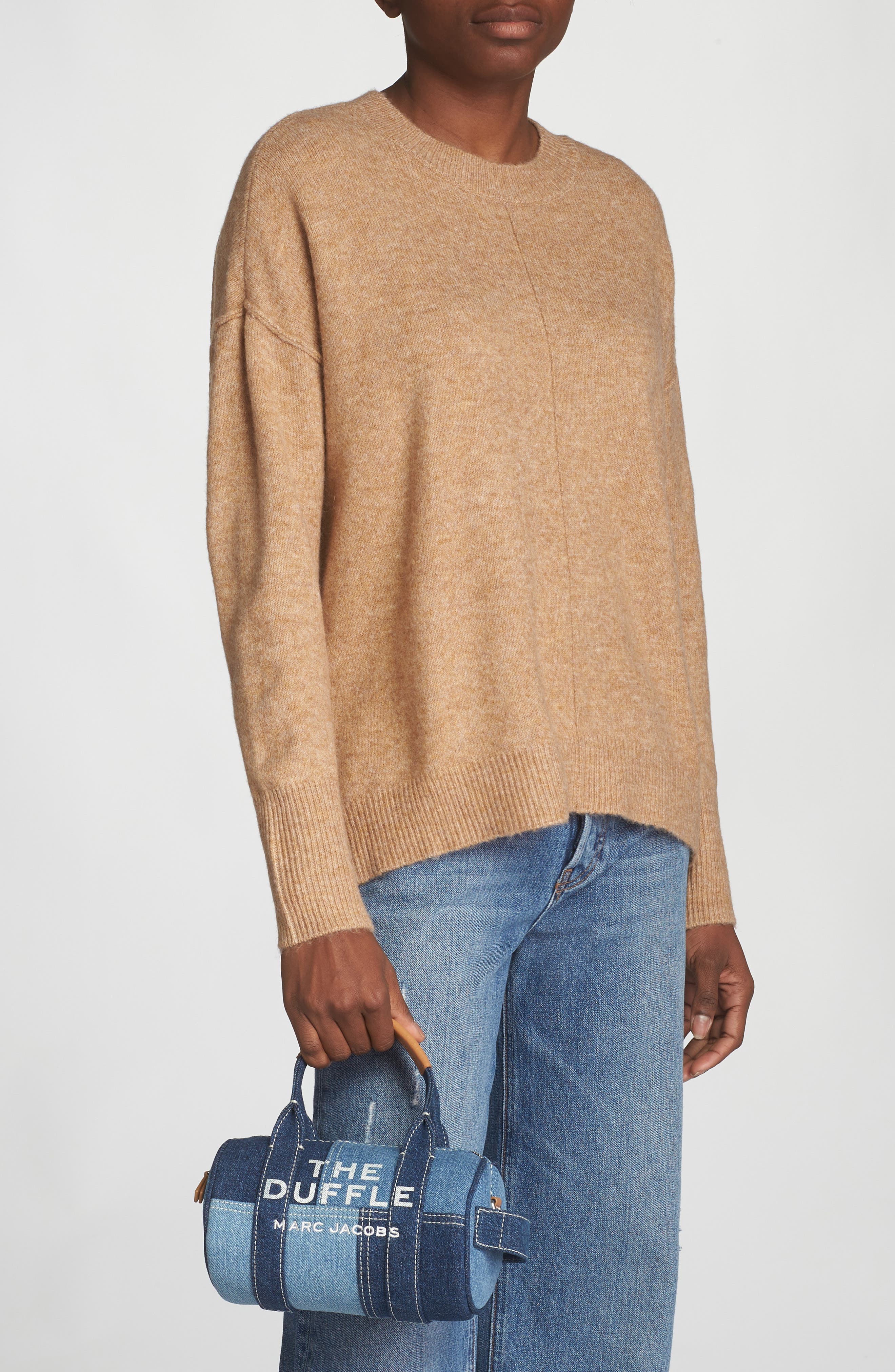 Marc Jacobs The Mini Denim Duffle Bag, Alternate, color, 