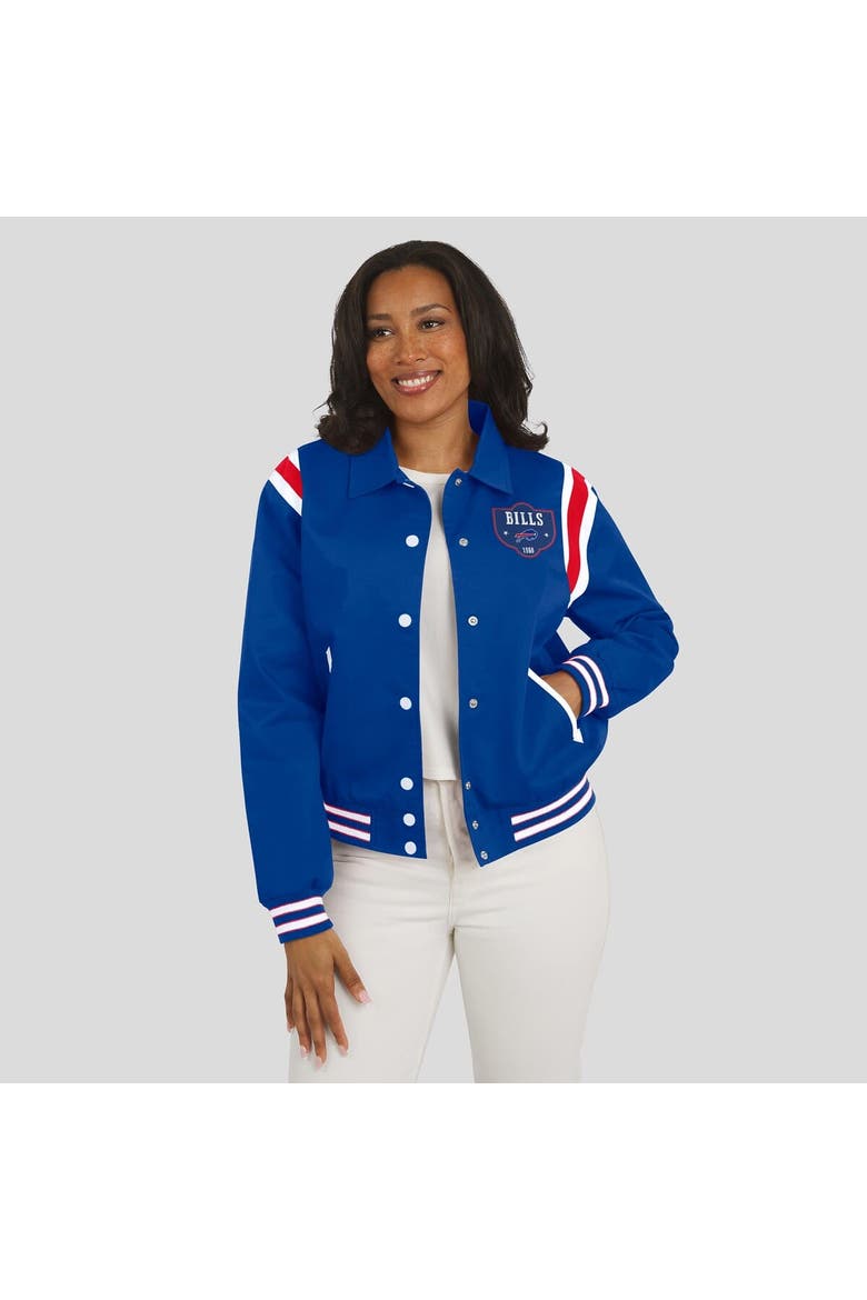 Women's WEAR by Erin Andrews Royal Buffalo Bills Varsity Lightweight Full-Snap Jacket, Alternate, color, Royal