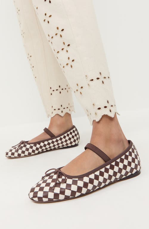 Loeffler Randall Leonie Mary Jane Ballet Flat In Brown