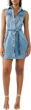 True Religion Georgia Sleeveless Denim Minidress