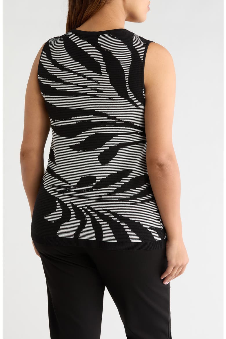 Graphic Sleeveless Top, Alternate, color, ANNE BLACK/ WHITE DOVE