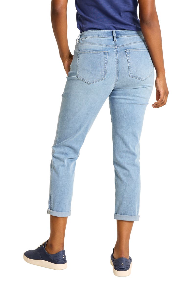 Mid Rise Slim Fit Crop Boyfriend Jeans, Alternate, color, LIGHT BRIGHT BLUE WASH