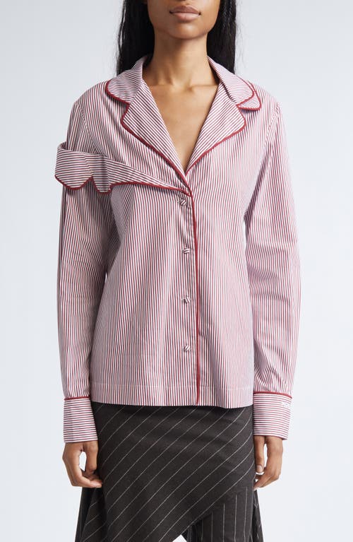 Monse Deconstructed Pajama Top In Multi