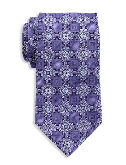 Big & Tall Spring Medallion Silk Tie