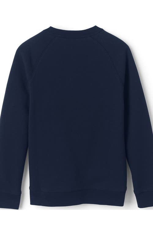 Lands' End School Uniform Kids Crew Sweatshirt In Classic Navy