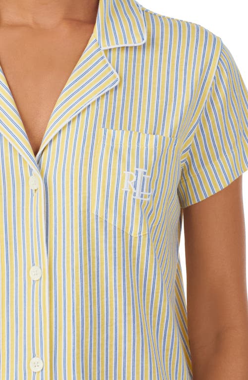 Ralph Lauren Lauren Crop Pajamas In Yelw Stp