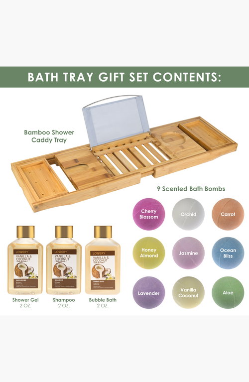 LOVERY LOVERY PREMIUM ECO-FRIENDLY BATHTUB CADDY GIFT SET