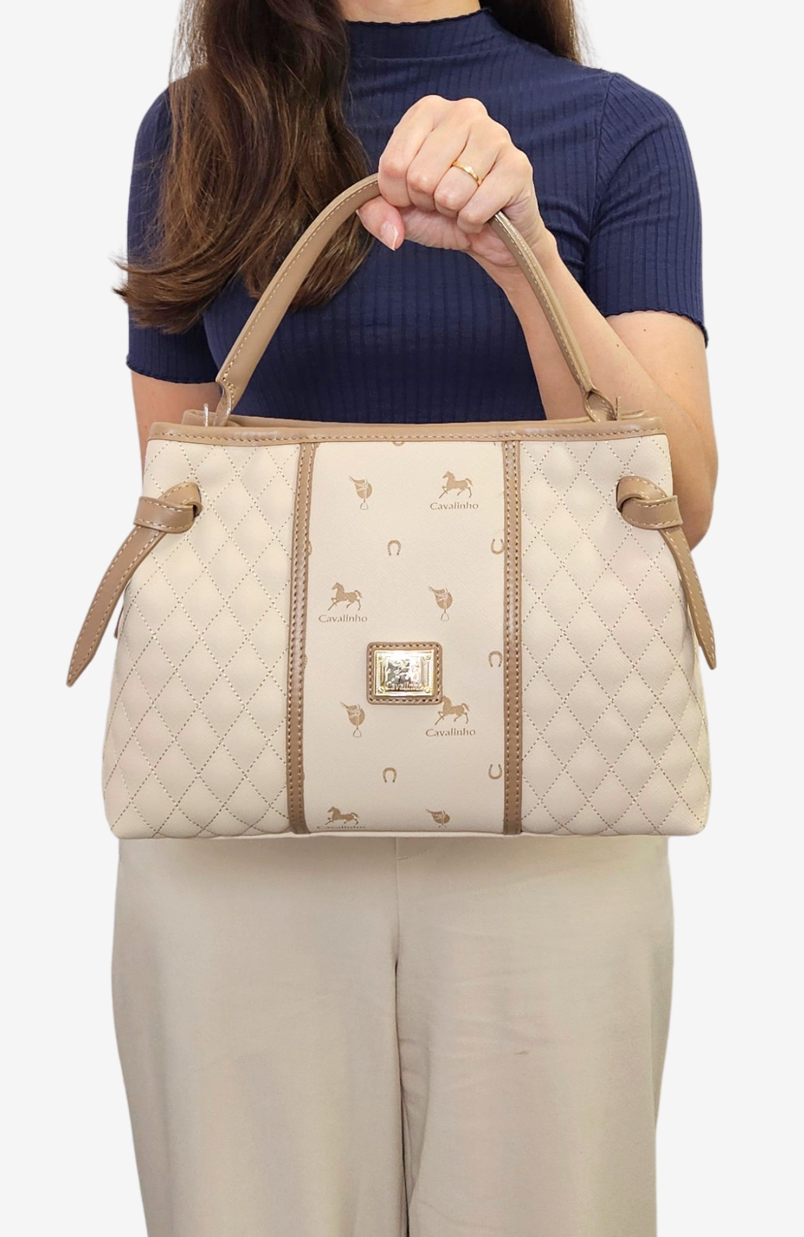 Di Cavallo 627 Handbag, Alternate, color, Beige