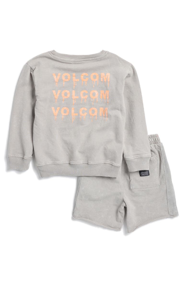 Volcom Kids' Logo Sweatshirt & Shorts Set, Alternate, color,