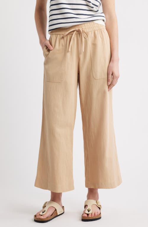 Caslonr Caslon(r) Crop Drawstring Pants In Tan Shore