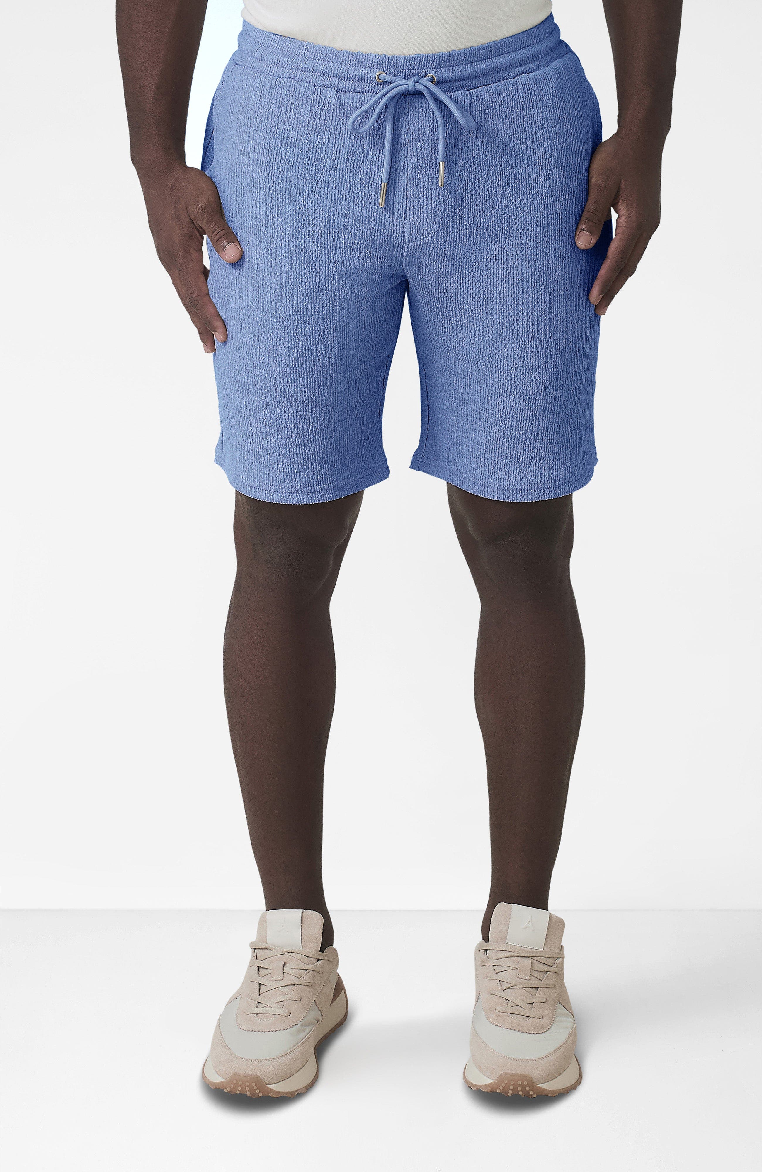 Mauvais Eivissa Slim Stretch Shorts In Blue