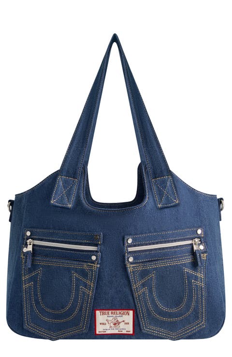 Horseshoe Denim Satchel