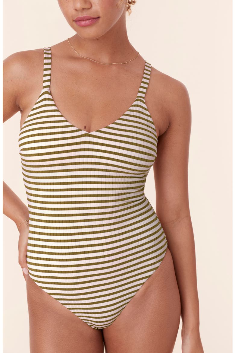 The Marco One-Piece Swimsuit, Alternate, color, IGUANA