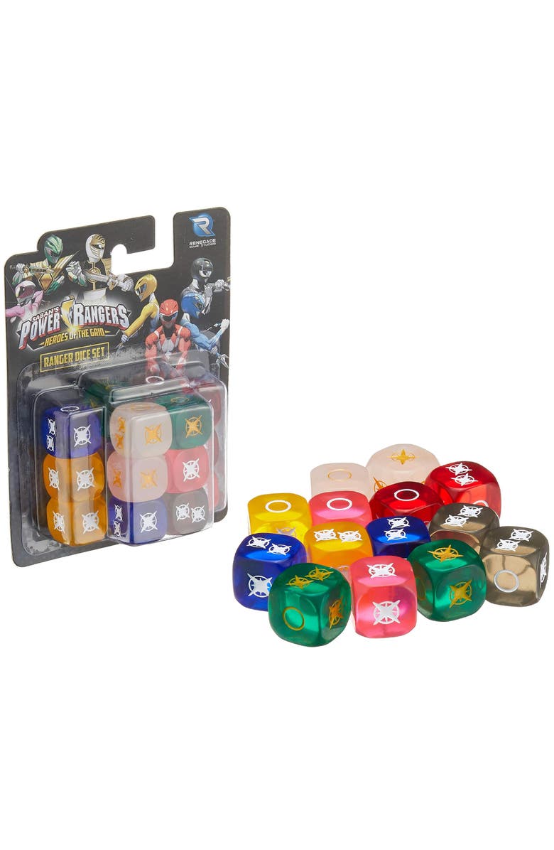 Renegade Game Studios Power Rangers Heroes of The Grid Ranger Dice Set, Ages 14+, Alternate, color, Multicolored