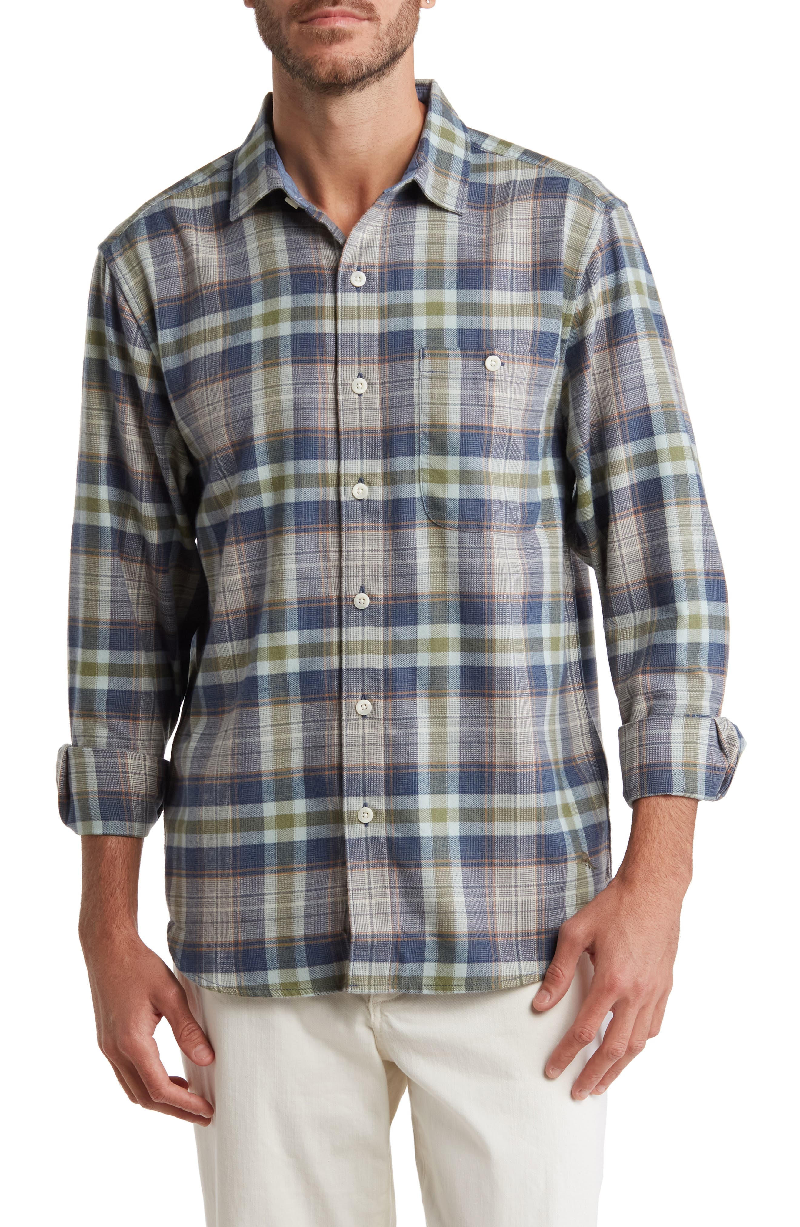 Tommy Bahama Lakeside Plaid Flannel Button-Up Shirt