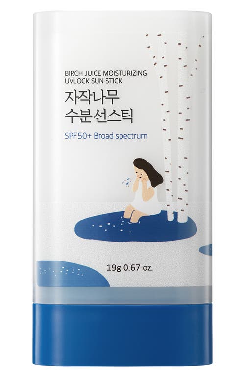 Round Lab Birch Juice Moisturizing Sun Stick Spf 50 In Transparent