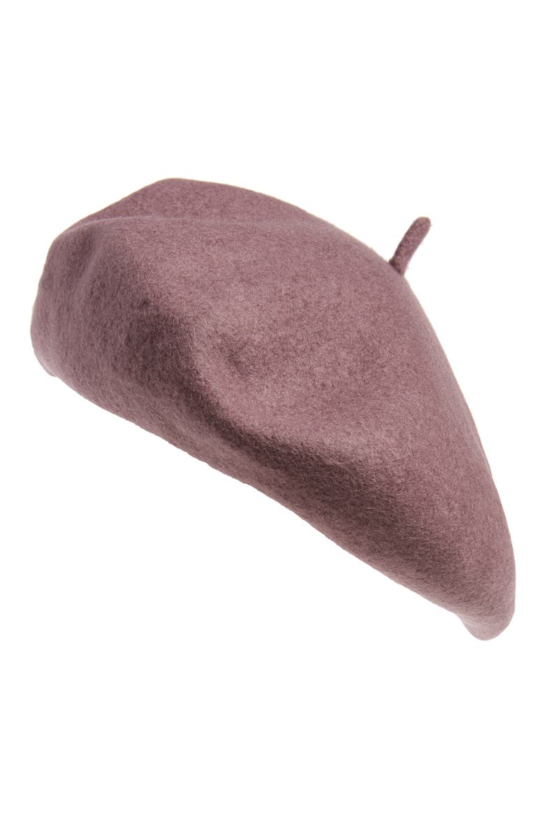 Audrey Wool Beret, Main, color, MAUVE