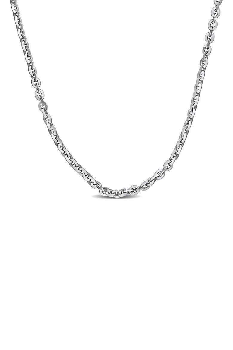 Sterling Silver 1.2mm Oval Cable Chain Necklace, Main, color, SILVER