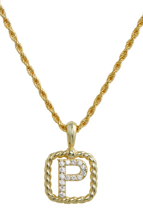 SAVVY CIE JEWELS Initial Pendant Necklace in Yellow-P 
