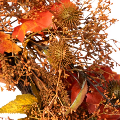 Northlight Maple Leaf With Berries Artificial Fall Harvest Wreath In Multi