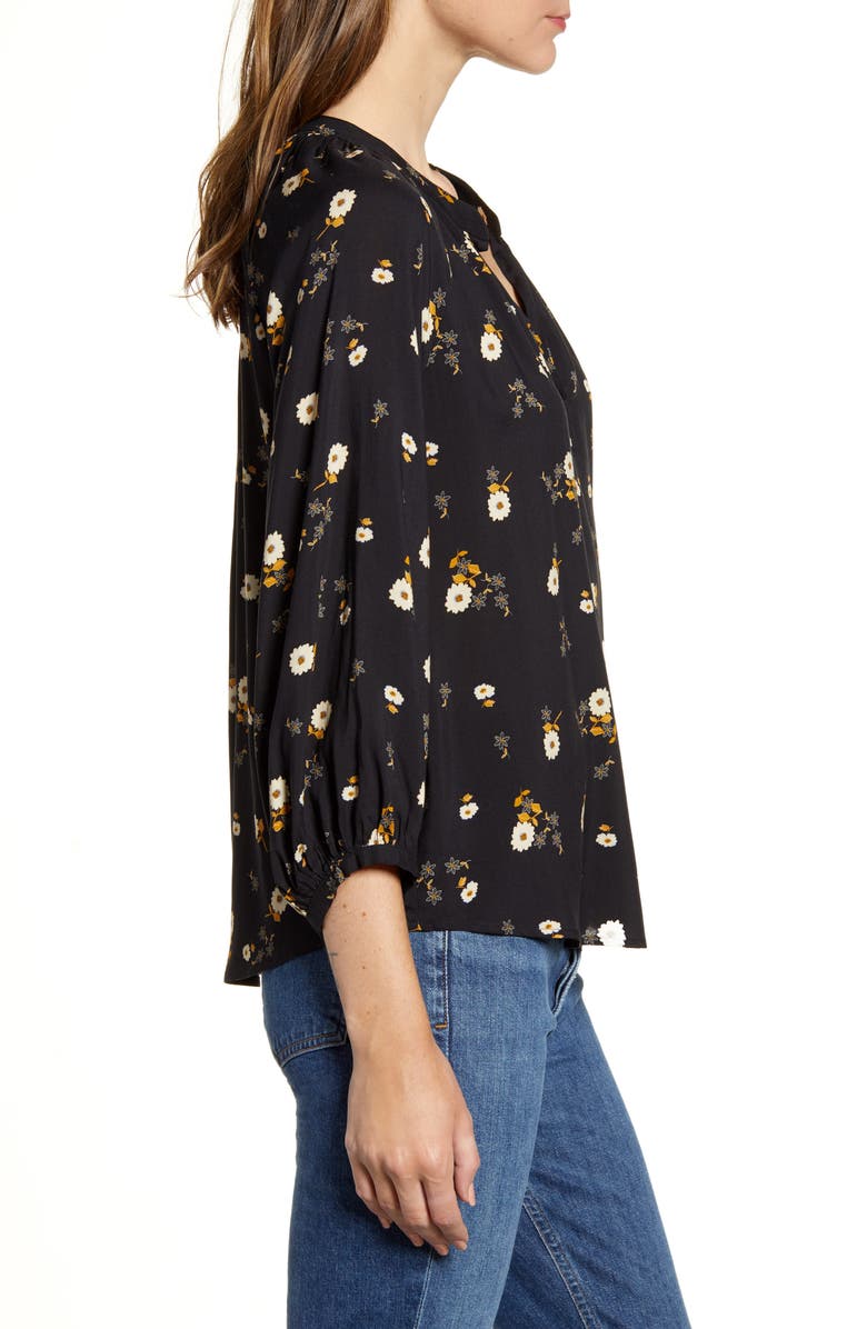 Velvet by Graham & Spencer Floral Split Neck Blouse, Alternate, color, 