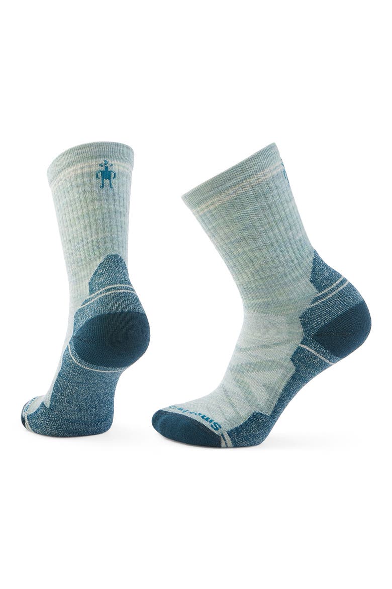 Hike Light Cushion Crew Socks, Main, color, FROSTY GREEN