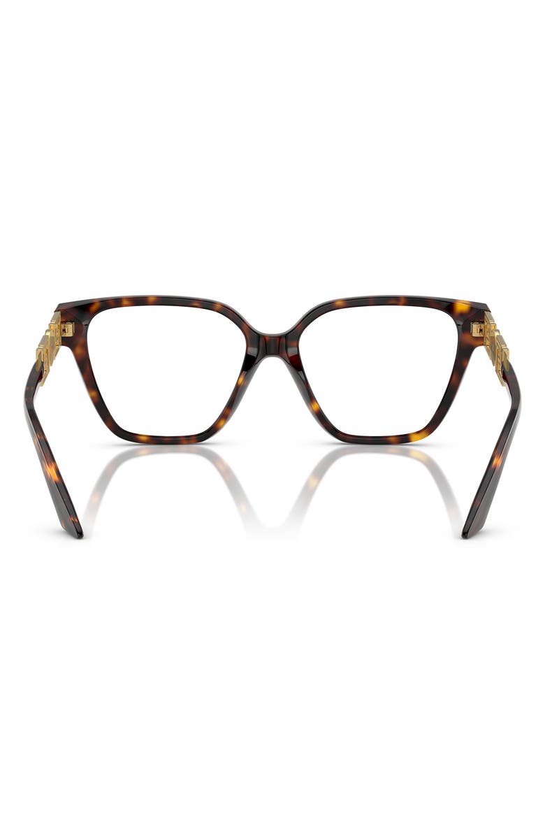 Versace 52mm Irregular Optical Glasses, Alternate, color, Havana