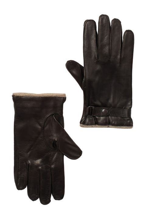 Nappa Leather Belted Gloves