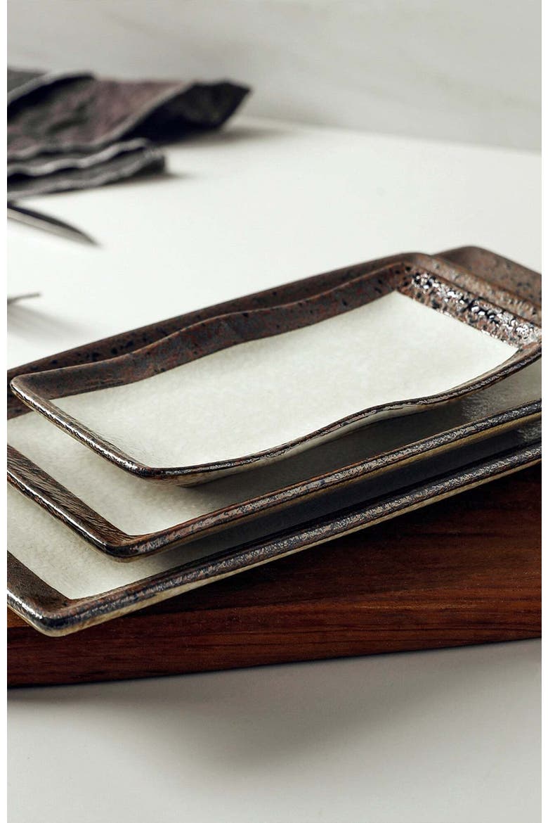 Lucy Porcelain 3-Piece Serving Plate Set, Alternate, color, Beige