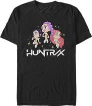 KPop Demon Hunters Men's Chibi Trio Huntrix Short Sleeve Graphic T-Shirt