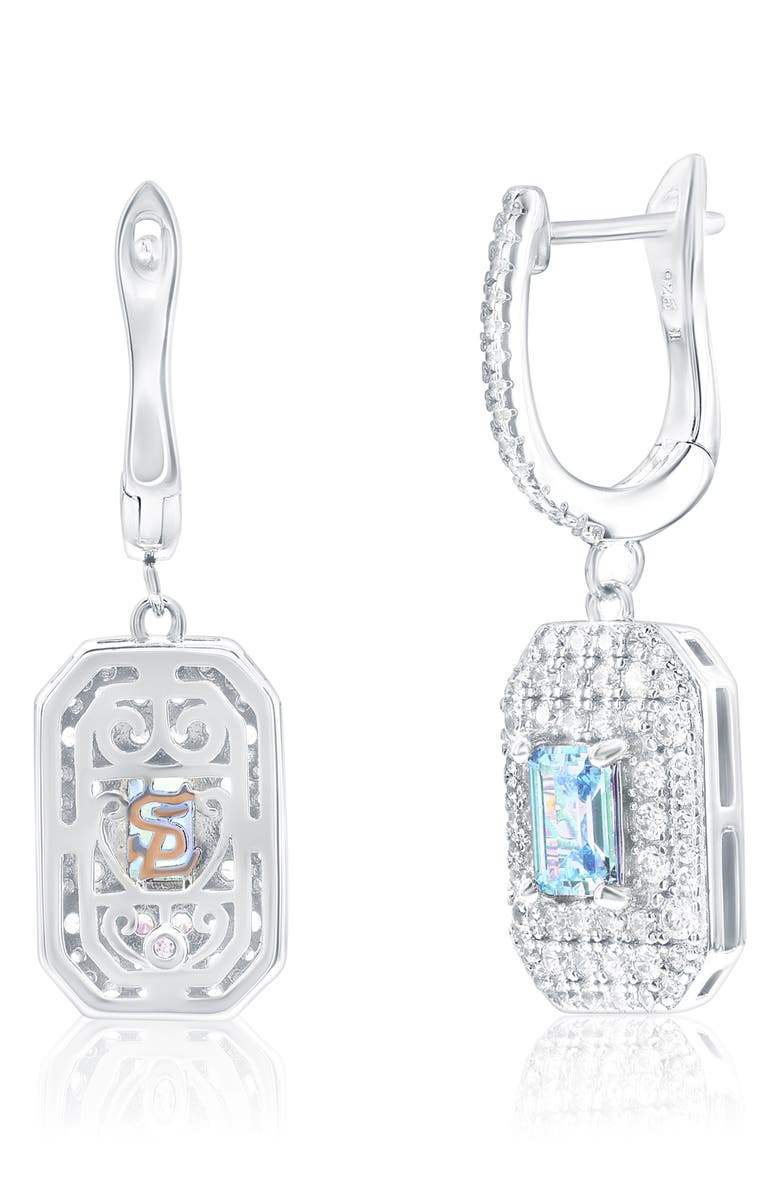 SUZY LEVIAN Cubic Zirconia Drop Earrings, Alternate, color, Aqua
