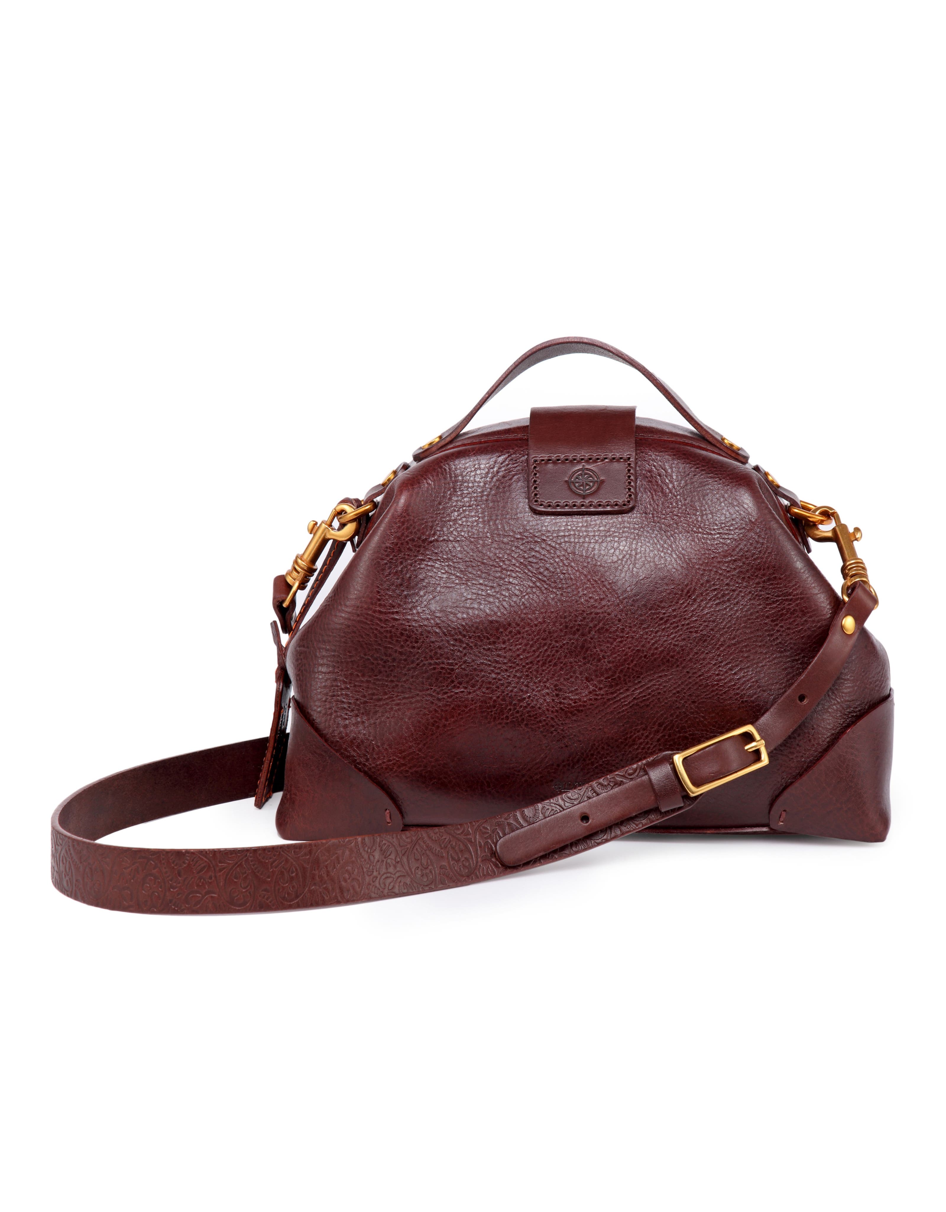 Romani Genuine Leather Compact Doctor Crossbody Bag, Alternate, color, Brown