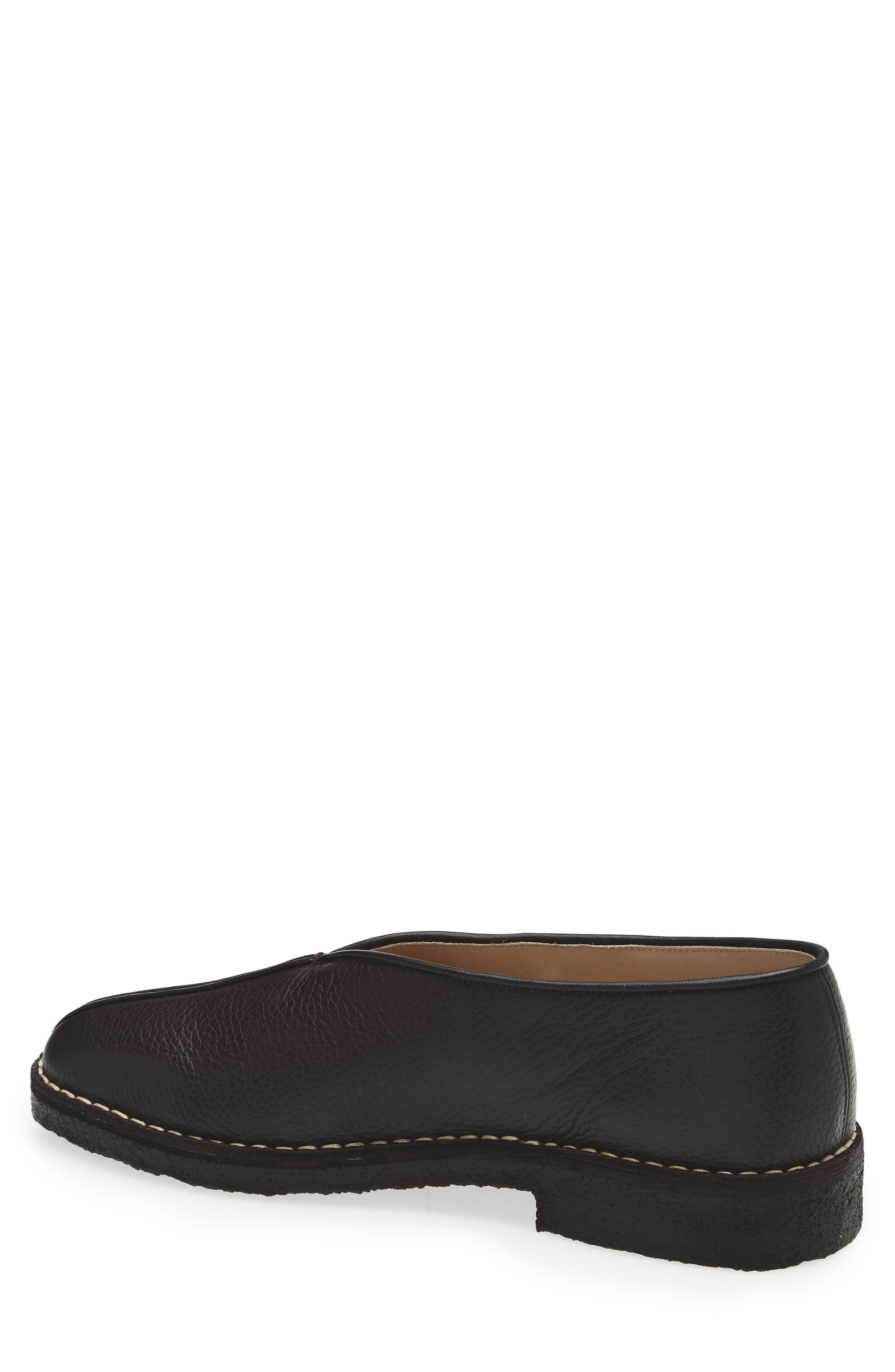 Lemaire Piped Crepe Slipper Loafer, Alternate, color, Dark Brown