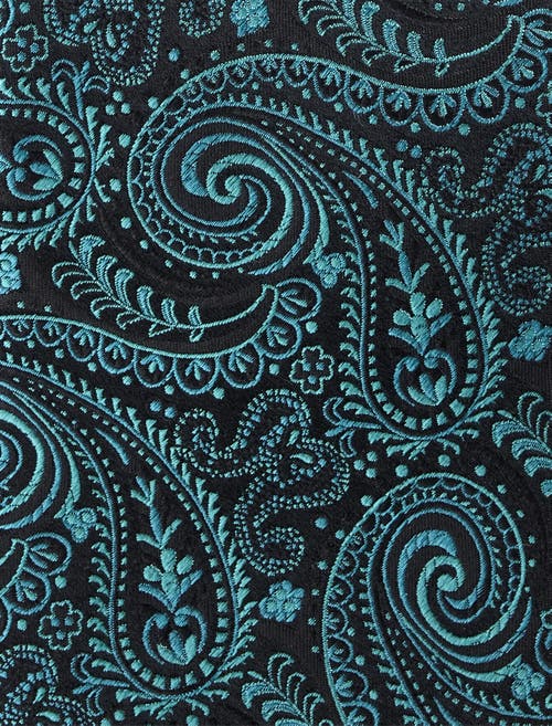 Oak Hill Premium By Dxl Oak Hill Premium Paisley Silk Tie In Teal